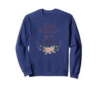 Celebrazione del Matrimonio Floreale della Madre della Sposa Orgogliosa Felpa, Unisex per Adulti, Navy, L