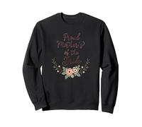 Celebrazione del Matrimonio Floreale della Madre della Sposa Orgogliosa Felpa, Unisex per Adulti, Nero, L