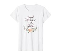 Celebrazione del Matrimonio Floreale della Madre della Sposa Orgogliosa Maglietta, Donna, Bianco, L