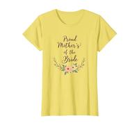 Celebrazione del Matrimonio Floreale della Madre della Sposa Orgogliosa Maglietta, Donna, Limone, L