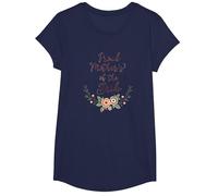 Celebrazione del Matrimonio Floreale della Madre della Sposa Orgogliosa Maglietta, Ragazze, Navy, L