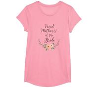 Celebrazione del Matrimonio Floreale della Madre della Sposa Orgogliosa Maglietta, Ragazze, Rosa, L
