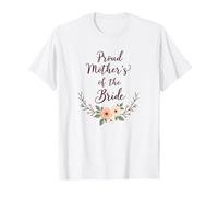 Celebrazione del Matrimonio Floreale della Madre della Sposa Orgogliosa Maglietta, Uomo, Bianco, 4XL