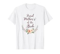 Celebrazione del Matrimonio Floreale della Madre della Sposa Orgogliosa Maglietta, Uomo, Bianco, L