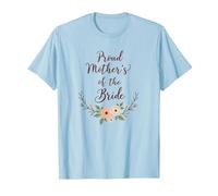 Celebrazione del Matrimonio Floreale della Madre della Sposa Orgogliosa Maglietta, Uomo, Celeste, 3XL