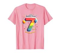 Celebrazione del Numero Fortunato di Sette Anni di Compleanno di 7 Maglietta, Uomo, Rosa, 3XL