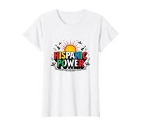 Celebrazione del Potere ispanico del Mese del Patrimonio Maglietta, Donna, Bianco, 3XL