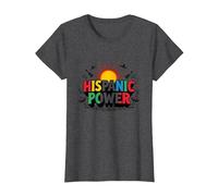 Celebrazione del Potere ispanico del Mese del Patrimonio Maglietta, Donna, Grigio Scuro, 3XL