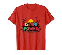 Celebrazione del Potere ispanico del Mese del Patrimonio Maglietta, Uomo, Rosso, 3XL