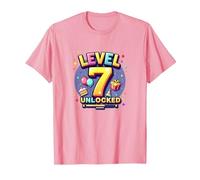 Celebrazione del raggiungimento del Compleanno dei Giocatori sbloccati di Livello 7 Maglietta, Uomo, Rosa, L