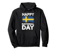 Celebrazione della bandiera della Svezia felice festa nazionale Felpa con Cappuccio