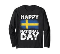 Celebrazione della bandiera della Svezia felice festa nazionale Maglia a Manica
