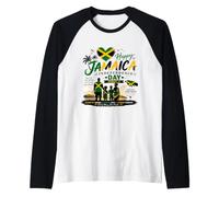 Celebrazione della Liberazione Giamaicana Maglia con Maniche Raglan