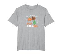 Celebrazione della minaccia di Festa Tripla di Happy Hallothanksmas Maglietta, Uomo Taglie Grandi, Grigio Melange, 2X Tall