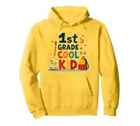 Celebrazione della Scuola del Bambino Freddo di 1 ° Grado per Giovani Studenti Felpa con Cappuccio, Unisex per Adulti, Limone, S