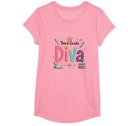 Celebrazione della Scuola della Stella della Corona della Diva di Terza Maglietta, Ragazze, Rosa, M