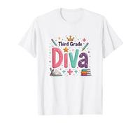 Celebrazione della Scuola della Stella della Corona della Diva di Terza Maglietta, Uomo, Bianco, S