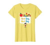 Celebrazione Scolastica del Primo Giorno per i Bambini Maglietta, Donna, Limone, 3XL