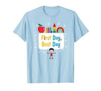 Celebrazione Scolastica del Primo Giorno per i Bambini Maglietta, Uomo, Celeste, L