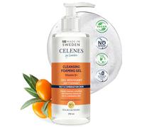 Celenes by Sweden Gel Schiumogeno Detergente al Olivello Spinoso con Vitamina C+ - Detergente Viso Purificante per Pelle Grassa e Mista - 250ml, Senza Parabeni e Alcol, Vegano