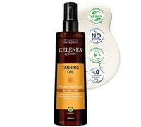 Celenes by Sweden Olio Abbronzante a Base di Erbe - Tutti i Tipi di Pelle, Abbronzatura Naturale, Idratante con Cacao, Carotene e Vitamina E, 200 ml - Senza Parabeni e Alcool