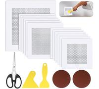Celepoir 13 Pezzi Riparazione di Fori nel Muro Set, 2/4/6 Inch Riparazione di Patch Autoadesive, con 2 Carta Vetrata & 2 Coltelli da Stucco, Kit di Ripara a Parete, per Ripara Buchi e Crepe Muro