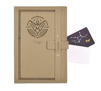 Celercrownv Virgo Zodiac - Taccuino a righe con copertina rigida, formato A5, a righe, 288 pagine, per diario, lavoro e scrittura accademica, design con fibbia in pelle di alta qualità, regalo ideale