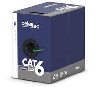 celertec Cavo Ethernet CAT6, 500 piedi, rame nudo solido 23AWG, coppie intrecciate non schermate (UTP), 550 MHz, ETL elencato e CMR Riser nominale, interno, cavo Ethernet Bulk -verde