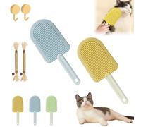 Celery Pets Cat Tongue Comb, Cat Tongue Comb, Pet Ice Cream Massage Comb, Cat Tongue Licking Hair Comb, Cat Grooming Brush, Simulated Cat Tongue Comb For Cat Grooming Shedding (Blue+Yellow)