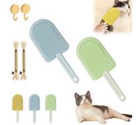 Celery Pets Cat Tongue Comb, Cat Tongue Comb, Pet Ice Cream Massage Comb, Cat Tongue Licking Hair Comb, Cat Grooming Brush, Simulated Cat Tongue Comb For Cat Grooming Shedding (Blue+Green)