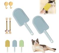 Celery Pets Cat Tongue Comb, Cat Tongue Comb, Pet Ice Cream Massage Comb, Cat Tongue Licking Hair Comb, Cat Grooming Brush, Simulated Cat Tongue Comb For Cat Grooming Shedding (2PCS-Blue)