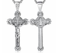 CELESTA Donna Uomo Ciondolo San Benedetto Medaglia San Michele Arcangelo San Cristoforo Medaglia Vergine Miracolosa Protezione Collana Argento Sterling 925 Gioielli Religiosi Regali Cristianesimo