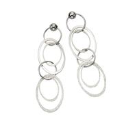 Celesta - Orecchini da donna in argento sterling 925 composti da anelli lungh...