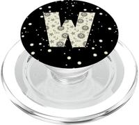 Celeste Boho Lettera W Monogramma Sole Luna Stelle PopSockets PopGrip per MagSafe