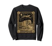 Celeste Cheetah Tarocchi Carta Costellazione Savana Luna Felpa