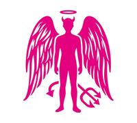 celeste contro infernale la battaglia delle anime Adesivi con scritte 54.6x62cm Abbellimento murale Rosa Rossa