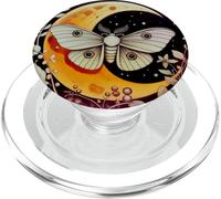 Celeste Falena Luna Mezzaluna Stelle Botanico Natura Mistica PopSockets PopGrip per MagSafe