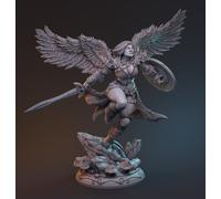 Celeste Kämpferin Miniatura Valchiria Schermo Figura per RPG Come D&D5e Front