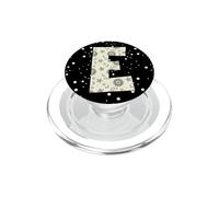 Celeste Lettera E Sole Luna Vintage Alfabeto PopSockets PopGrip per MagSafe