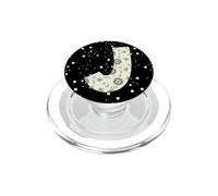 Celeste Lettera J Sole Luna Vintage Alfabeto PopSockets PopGrip per MagSafe