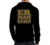 Celeste Luke Mens Hoodies Back Print Felpa con cappuccio personalizzata Hurdler Track Field, Nero , L