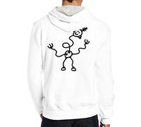 Celeste Luke Mens Hoodies Back Print Felpe con cappuccio personalizzate Honey Dripper Felpa con cappuccio, Bianco, M