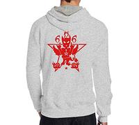 Celeste Luke Mens Hoodies Back Print Felpe con cappuccio personalizzate I Dont Move to Vegas Pullover misto grafico personalizzato, grigio, XL