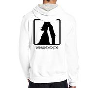 Celeste Luke Mens Hoodies Back Print Personalizzato Felpe Con Cappuccio Tempo Di Vacanza Design Personalizzato Graphic Blend Pullover, Bianco, XL