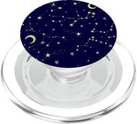 Celeste Luna Stella Costellazione Blu Navy Cielo Notturno Meteo PopSockets PopGrip per MagSafe