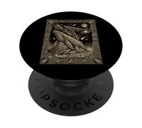 Celeste Megattera Totem xilografia Incisione Cetus Const PopSockets PopGrip Adesivo