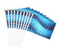 Celeste note musicali stampa leggera palmare bandiera fronte-retro bandiere partito parata decorazione casa celebrazioni