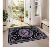 Celeste Sole e Luna Bohemian Area Tappeto 2' X 3' | Motivo celeste, decorazione per la casa bohémien, ispirata all'astrologia, arte cosmica, atmosfera mistica