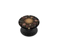 Celeste Sole Luna Fase Mandala Boho Floreale Arte Mistica PopSockets PopGrip Adesivo