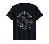 Celeste Starry Raven Luna Cosmica Corvo Notte Maglietta